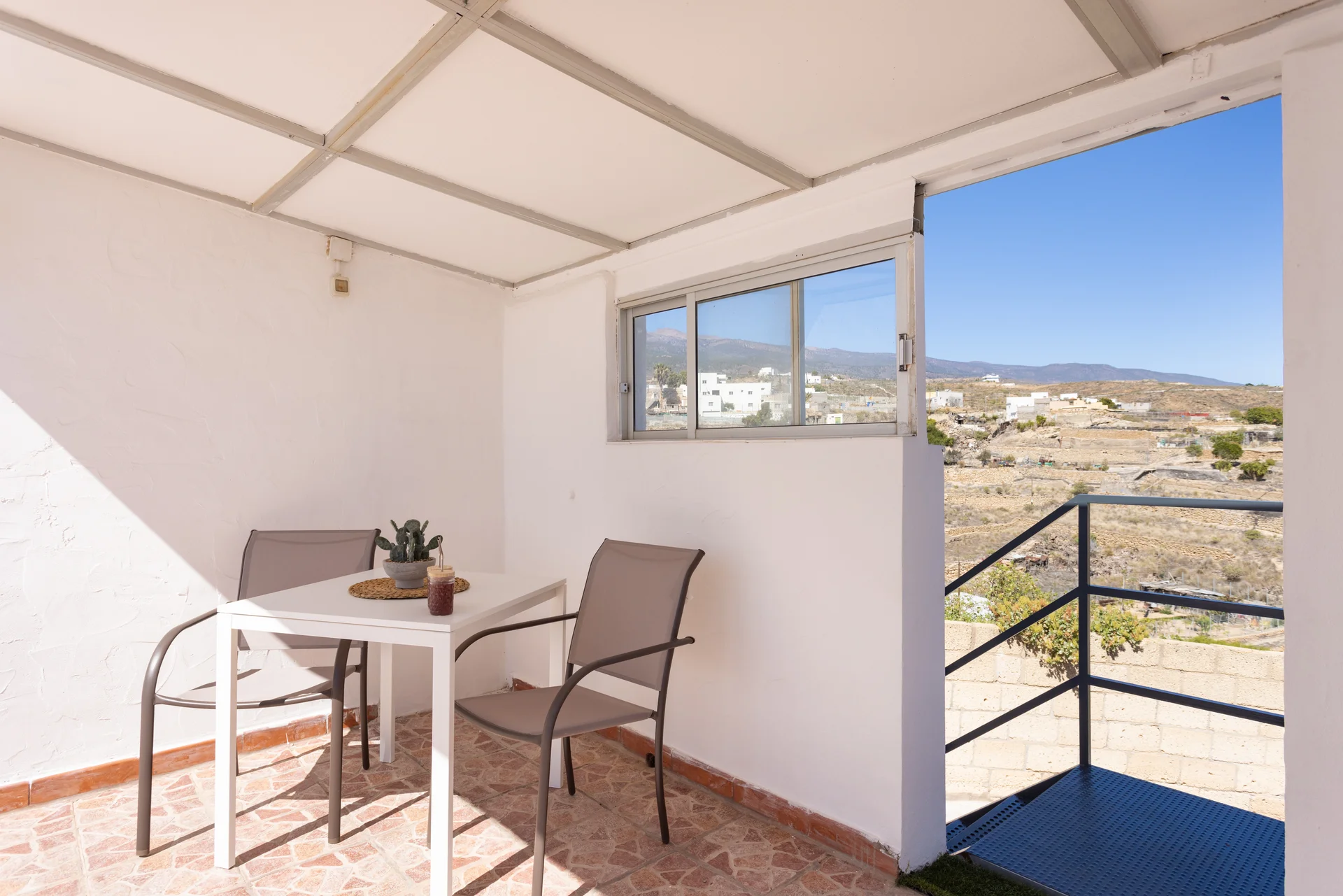 Terrace armchair with mountain views